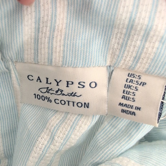 NWT Calypso St Barth Sleep Striped Cotton Tank Top Women's Pajama S Blue White - Picture 4 of 9